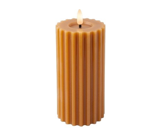 Candela Natalizia Led Orange Warm White 7,5x17,3 Cm