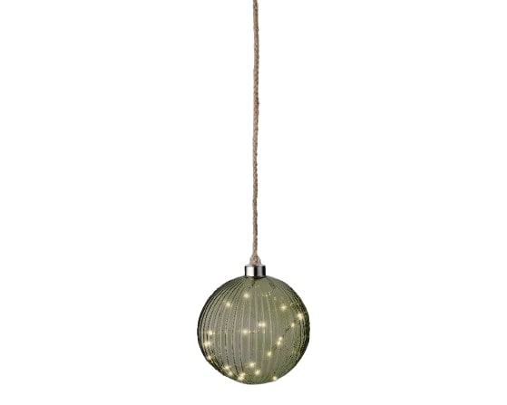 Sfera Vetro 30 Led Green Warm White D 14 Cm