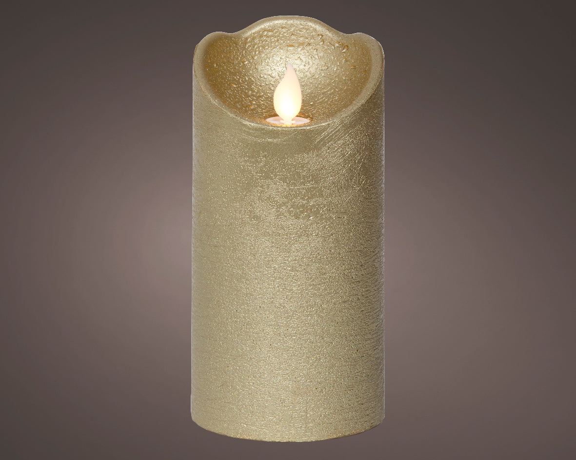 Candela Oro 7,5x15 Cm Fiamma Led Movimento