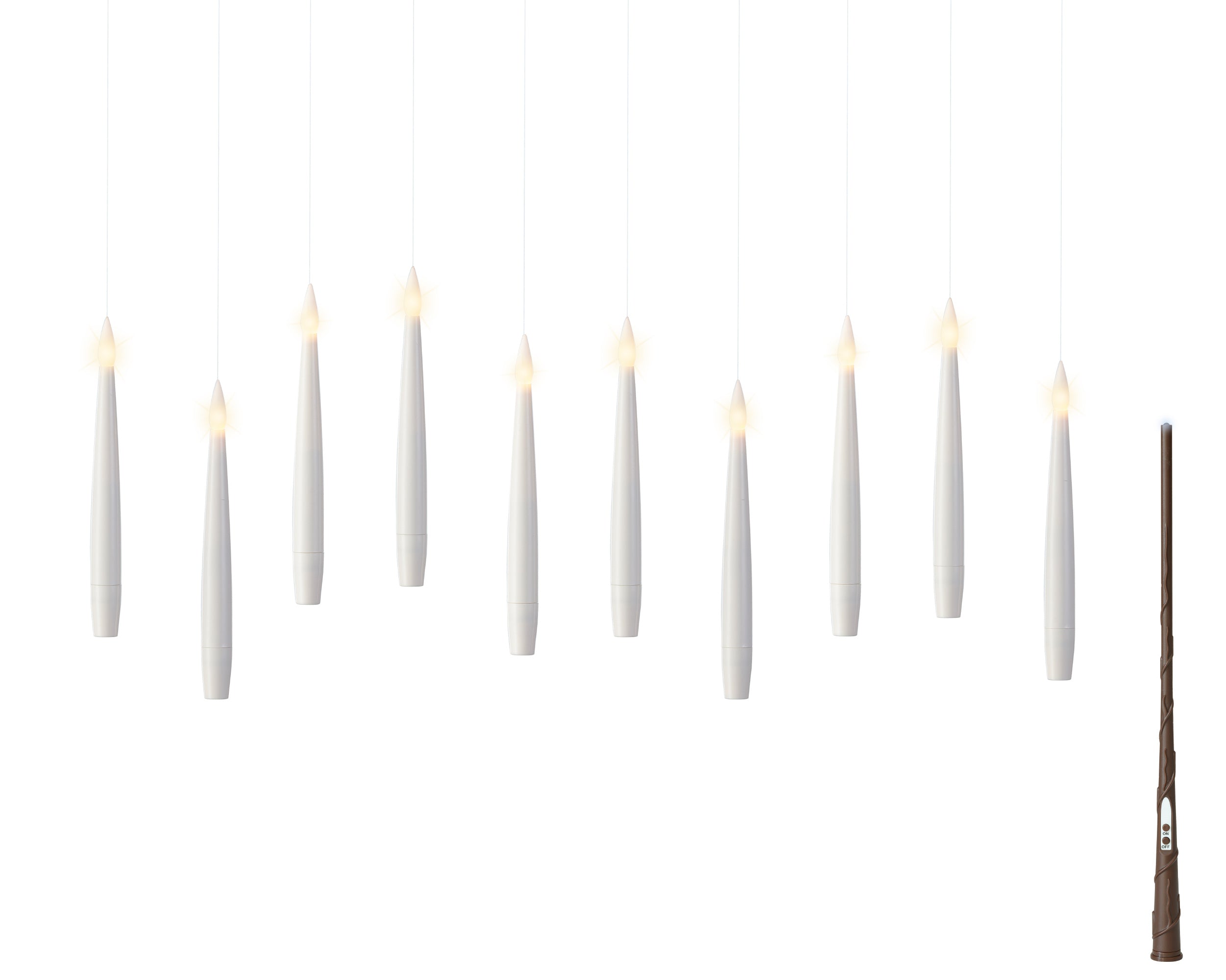 Set 10 Candele Da Appendere Bianche D 1,5 X 15 Cm