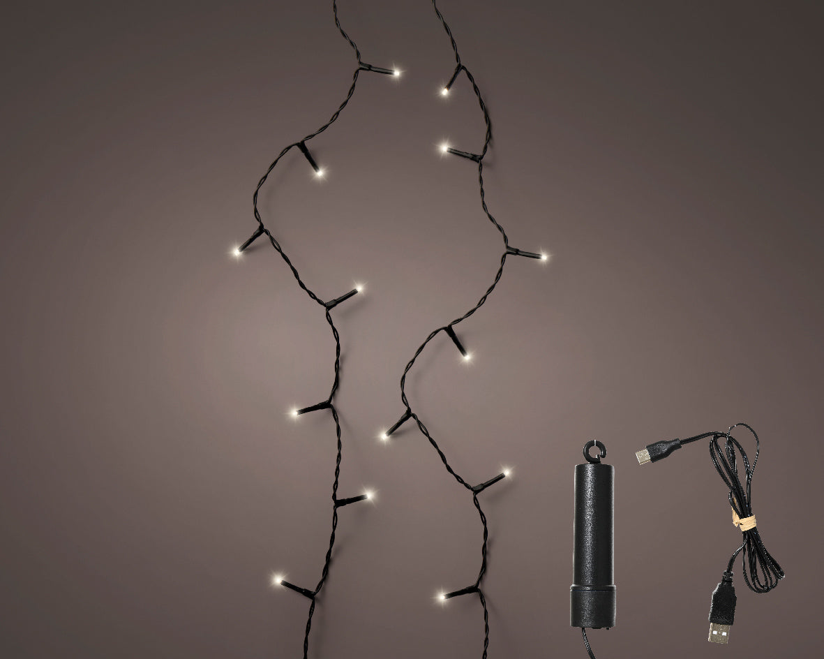 Luci Ricaricabili 100 Led Luce Calda 15 M