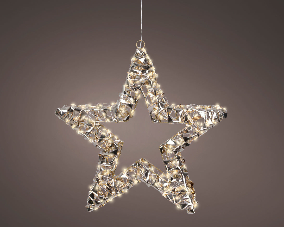 Stella Oro 400 Led Luce Calda D 38 Cm