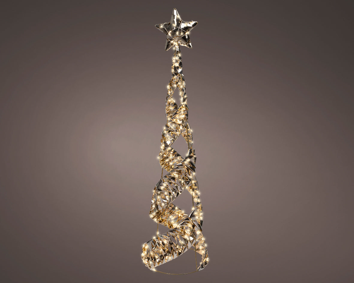 Albero Oro 400 Micro Led D 20x80 Cm Luce Calda