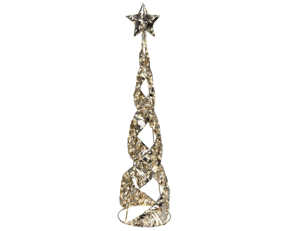Albero Oro 600 Micro led D 25x100 Cm Luce Calda