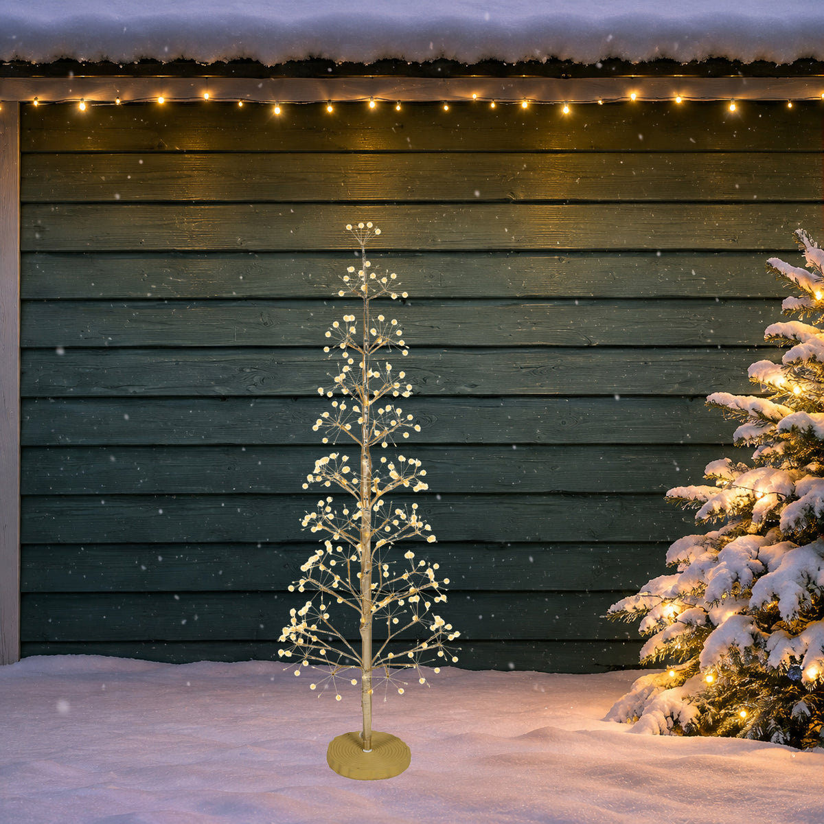Albero 448 Led Caldi Finitura Oro D 45x120 Cm