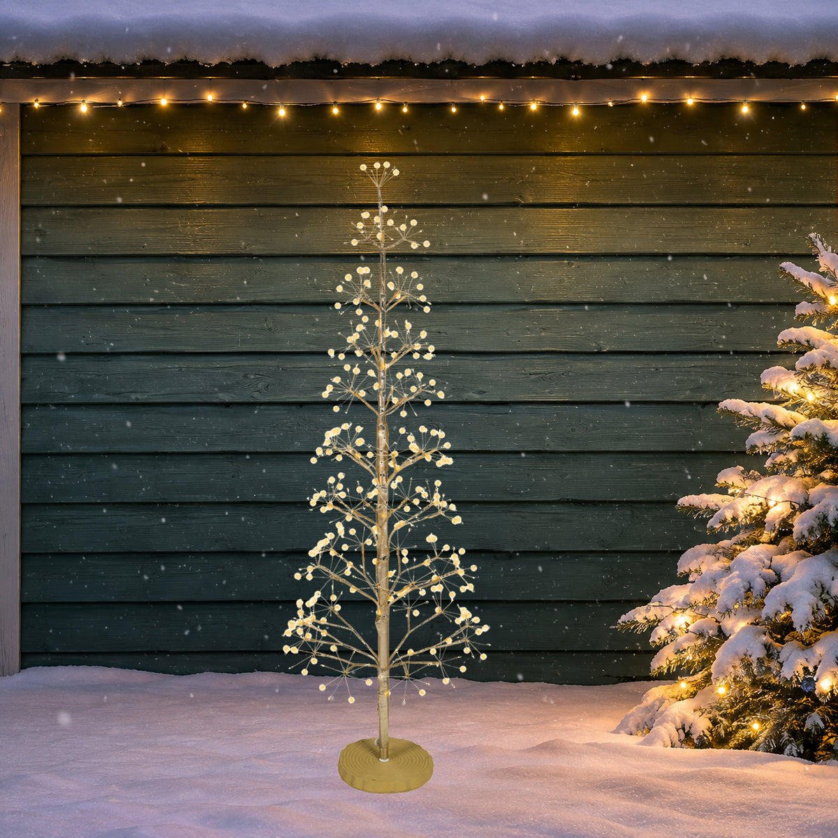 Albero 624 Led Caldi Finitura Oro D 55x150 Cm