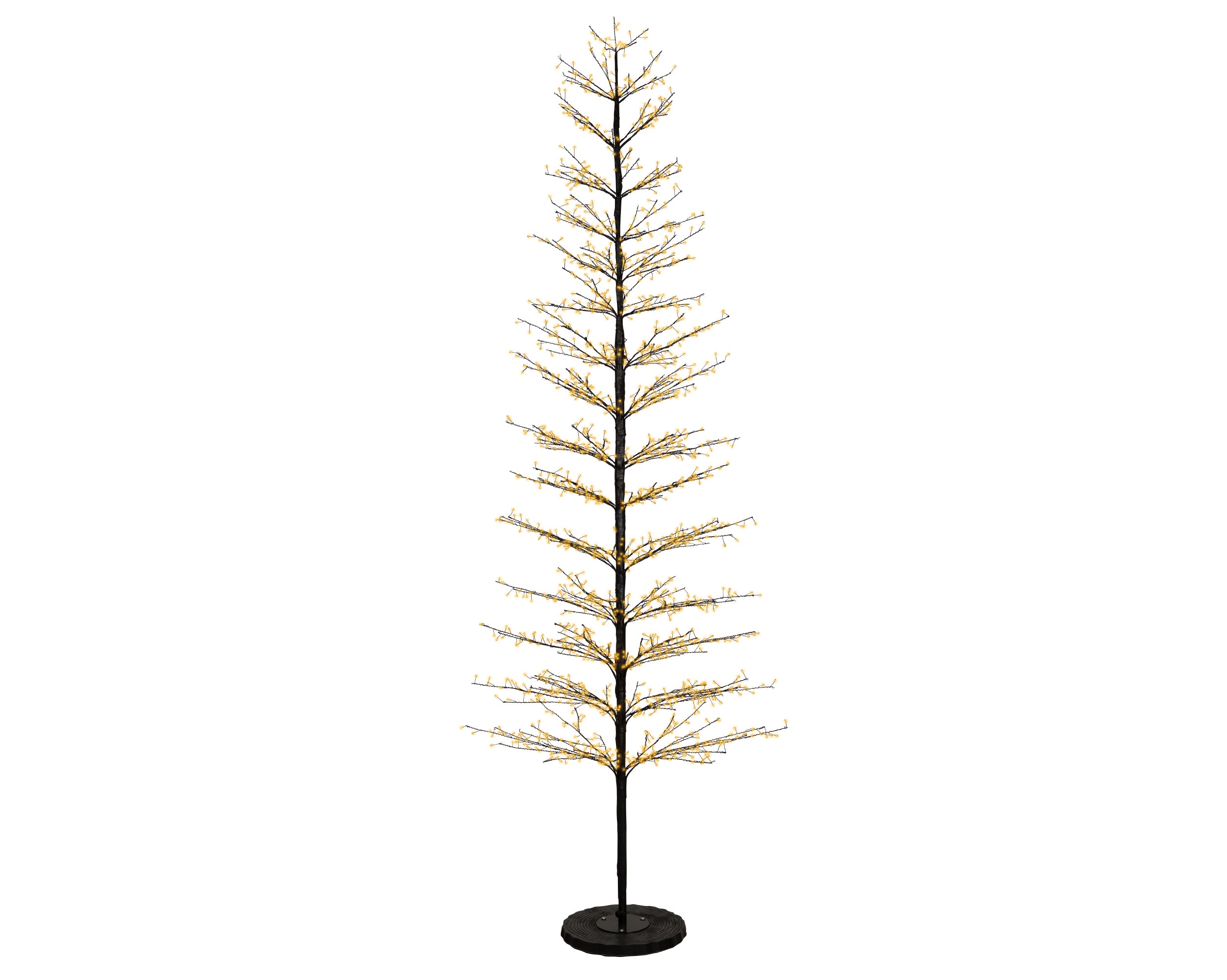 Albero Tronco Nero 2048 Led Caldi D 90x270 Cm