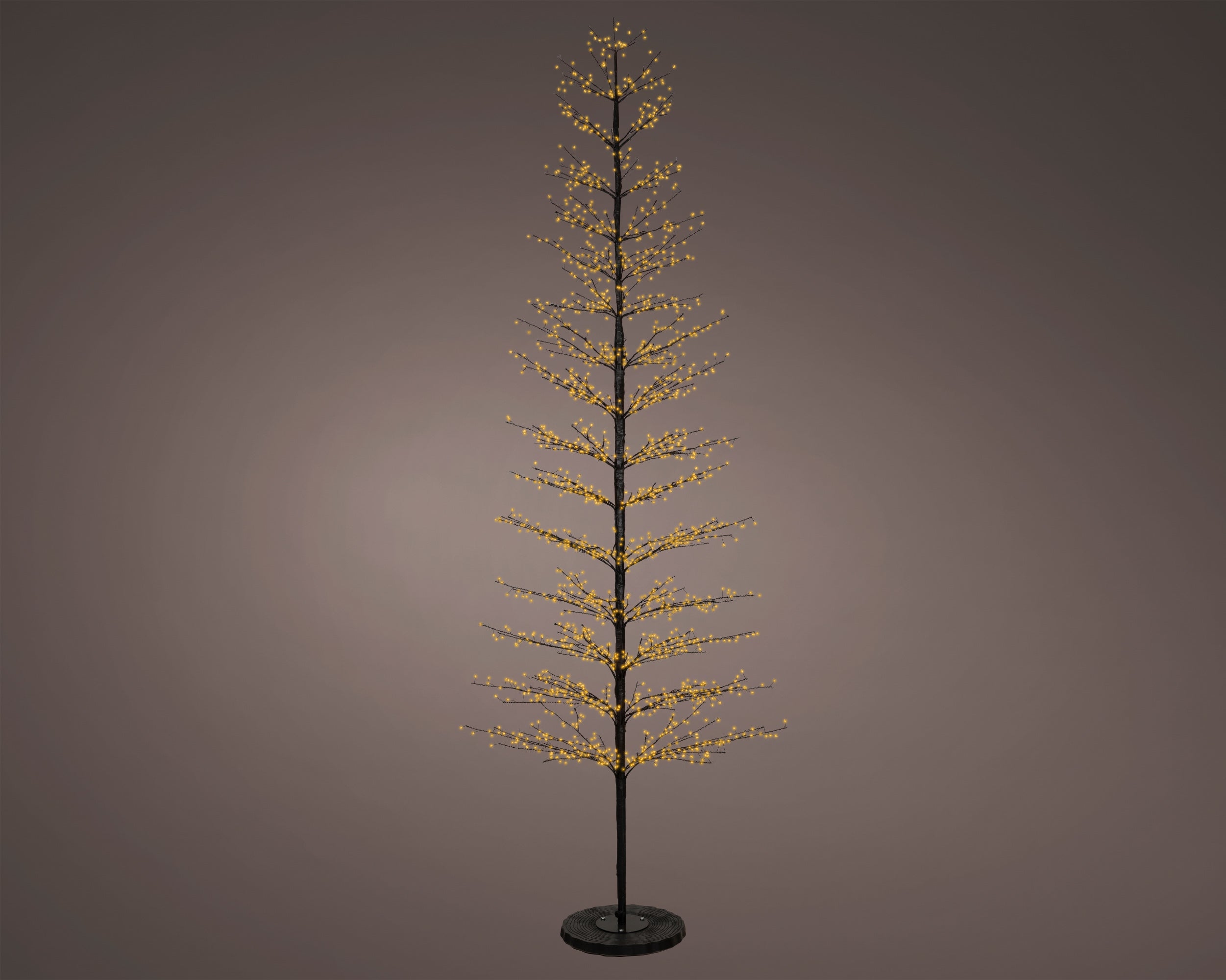 Albero Tronco Nero 2048 Led Caldi D 90x270 Cm