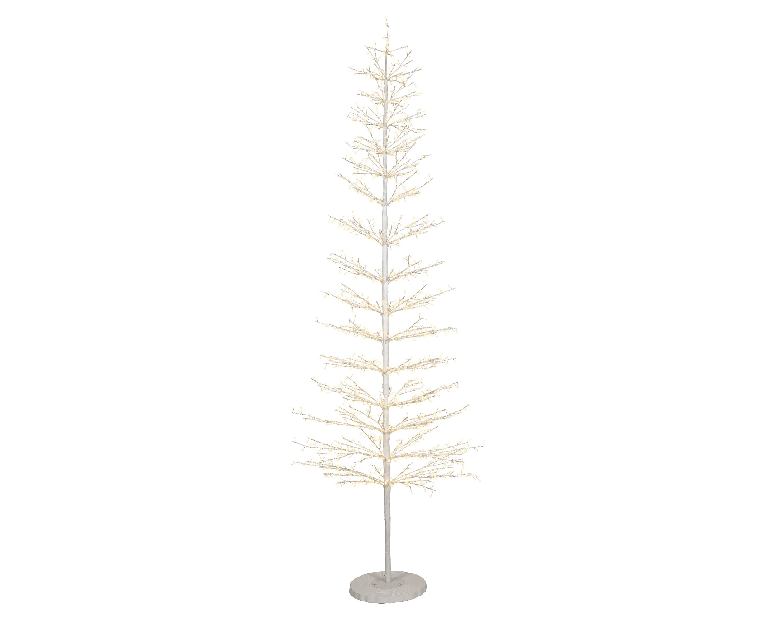 Albero 2048 Led Caldi Stelo Bianco D 90x270 Cm