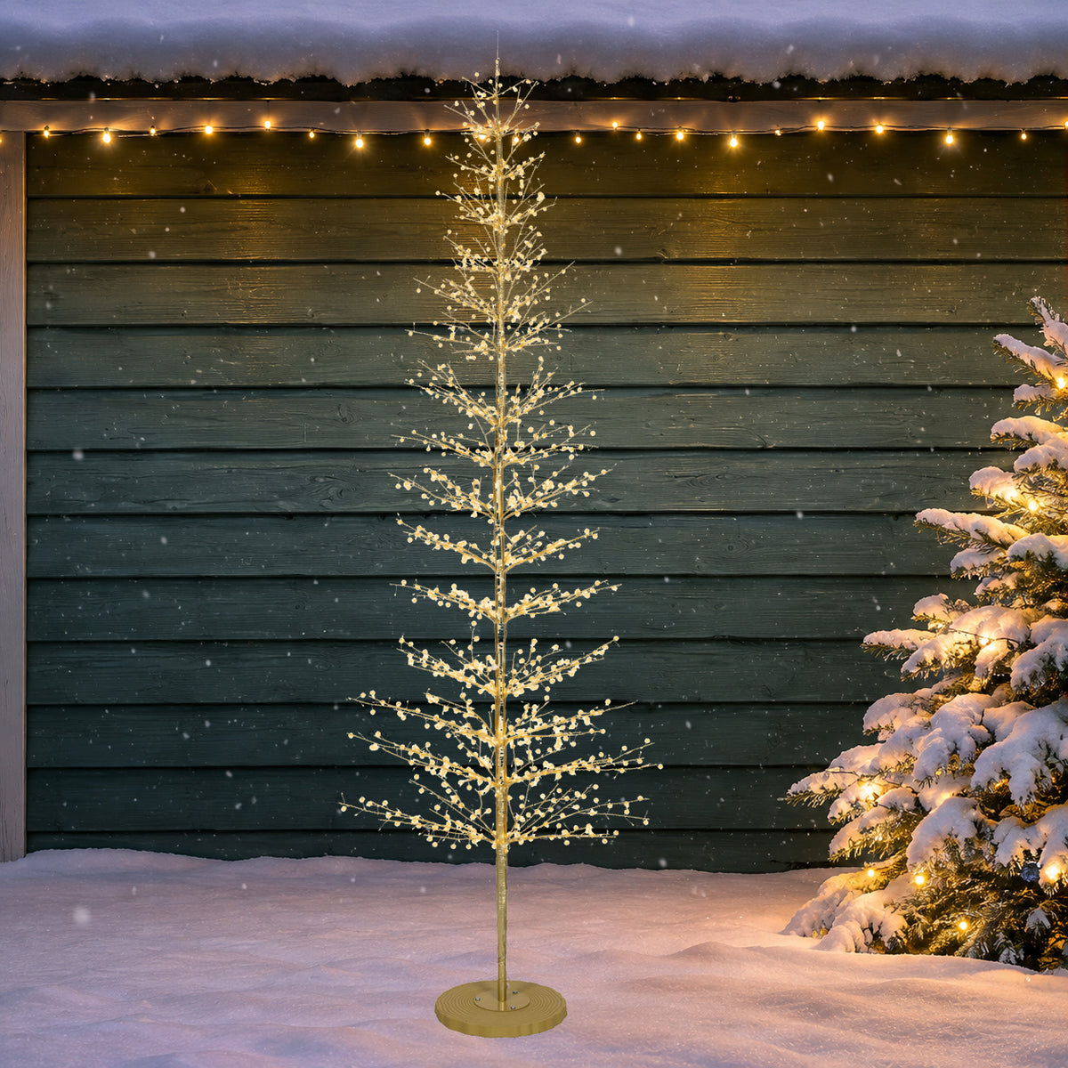 Albero Stelo Oro 2048 Led Stelo Oro