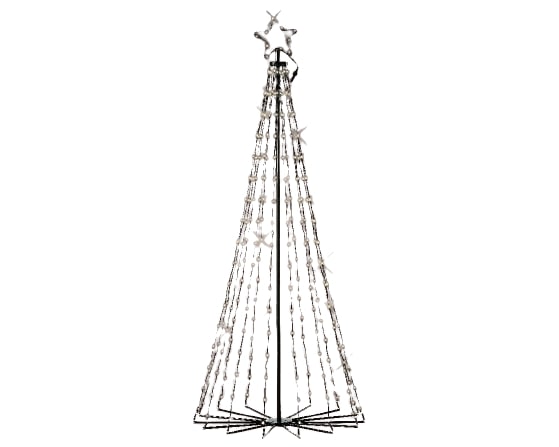 Albero Di Metallo 265 Led Multicolor 80x180 Cm