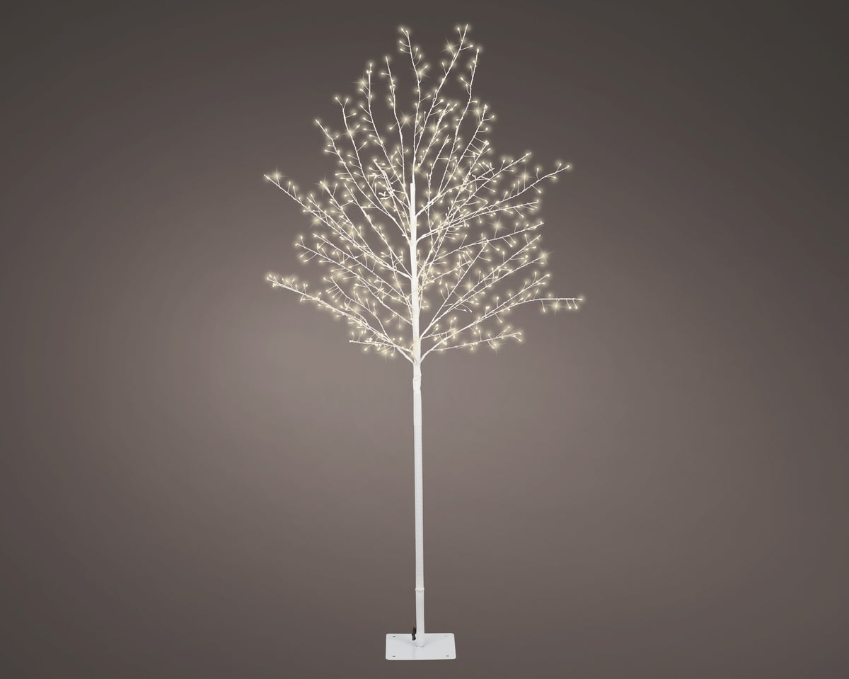 Albero Bianco Luminoso 150 Cm 480 Led Warm White