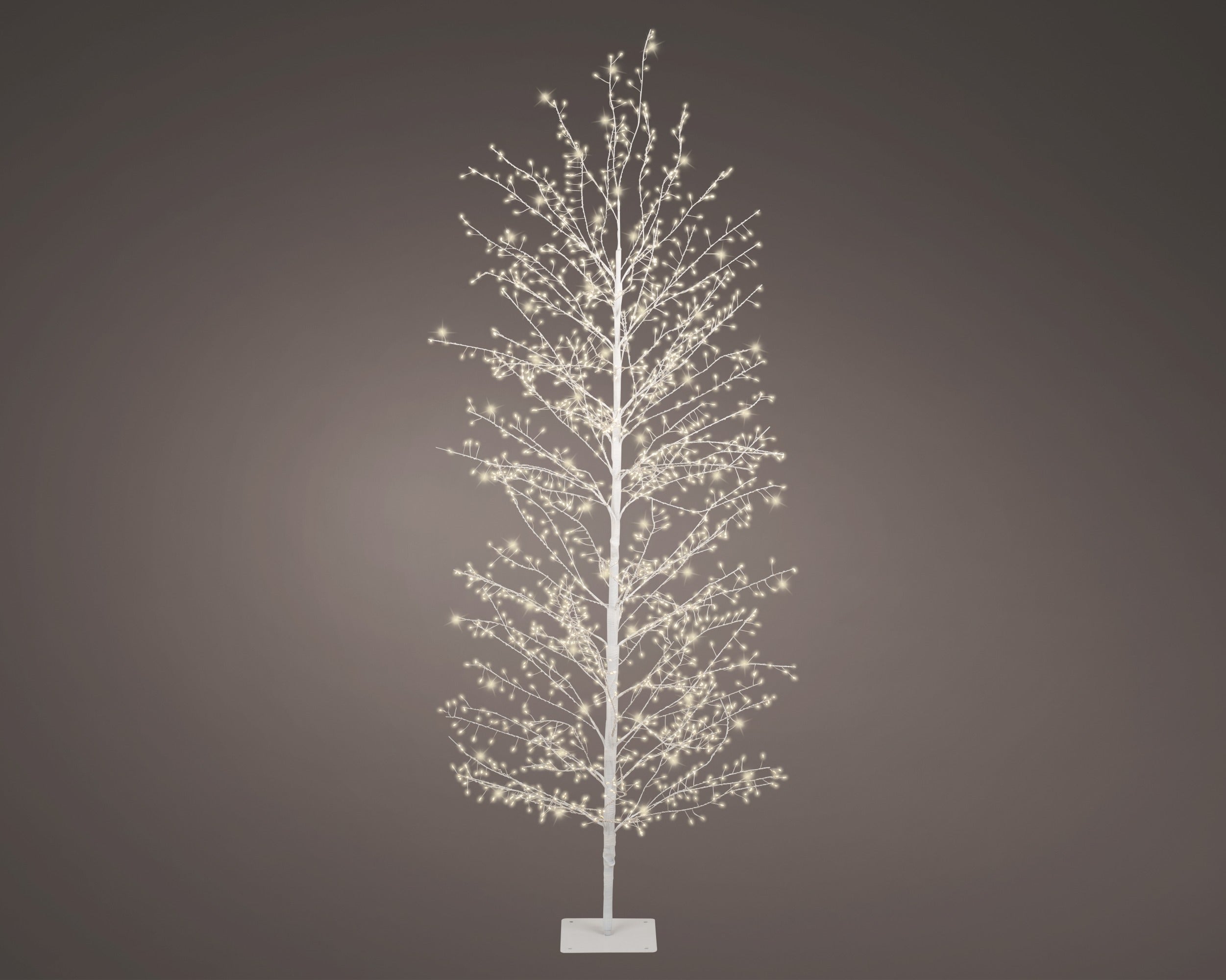 Albero Bianco Luminoso 180 Cm 1755 Micro Led Warm White