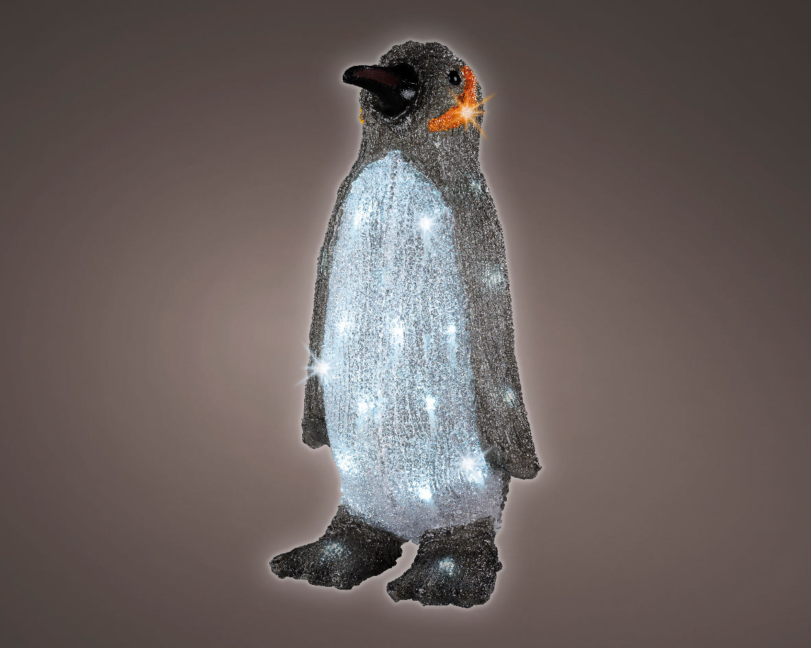 Pinguino 24 Led 33 Cm Luce Fredda