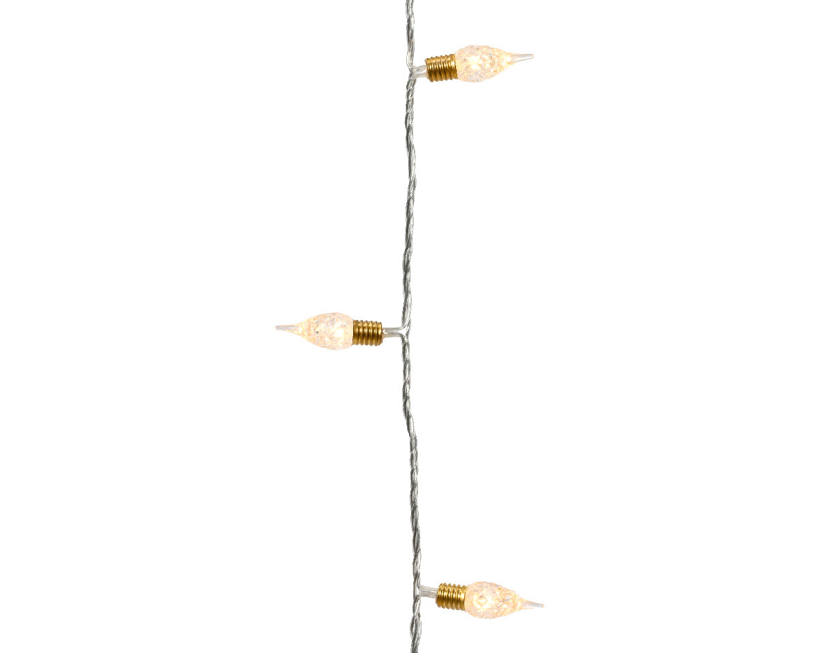 Luci Di Natale 180 Led Vintage Warm White Cavo Trasparente