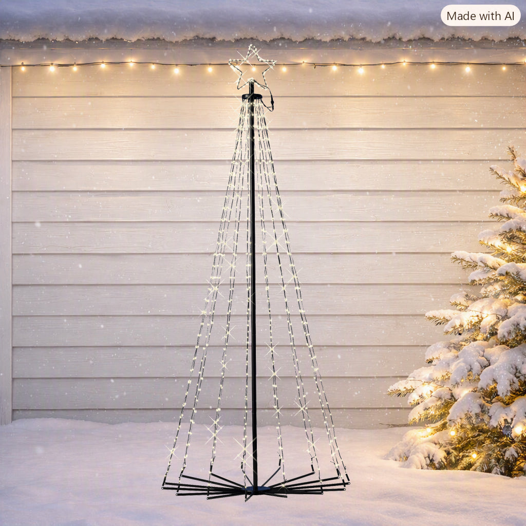 Albero Di Metallo 541 Led Warm White 80x180 Cm