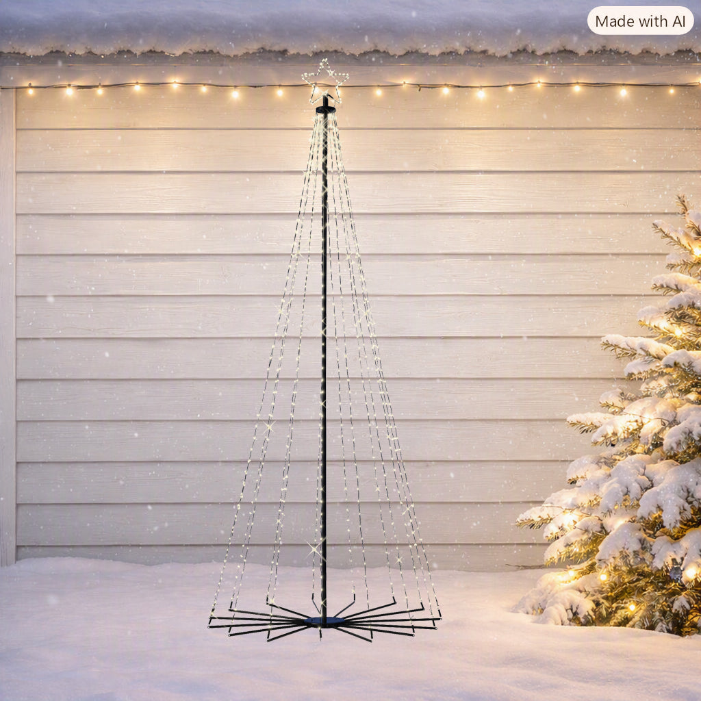 Albero Di Metallo 706 Led Warm White 100x240 Cm