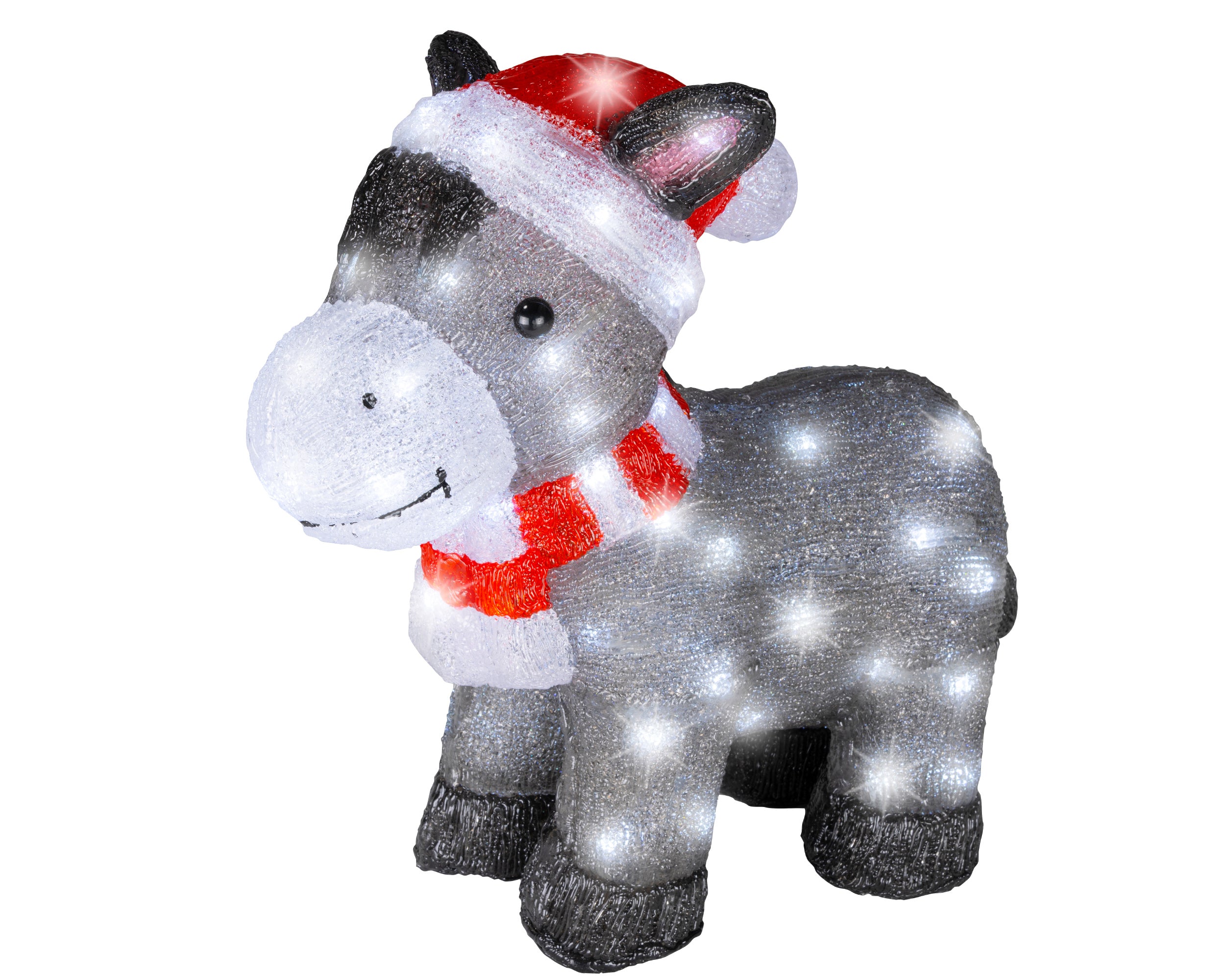 Asinello Luminoso 17x38x37 Cm Natalizio Led Cool White