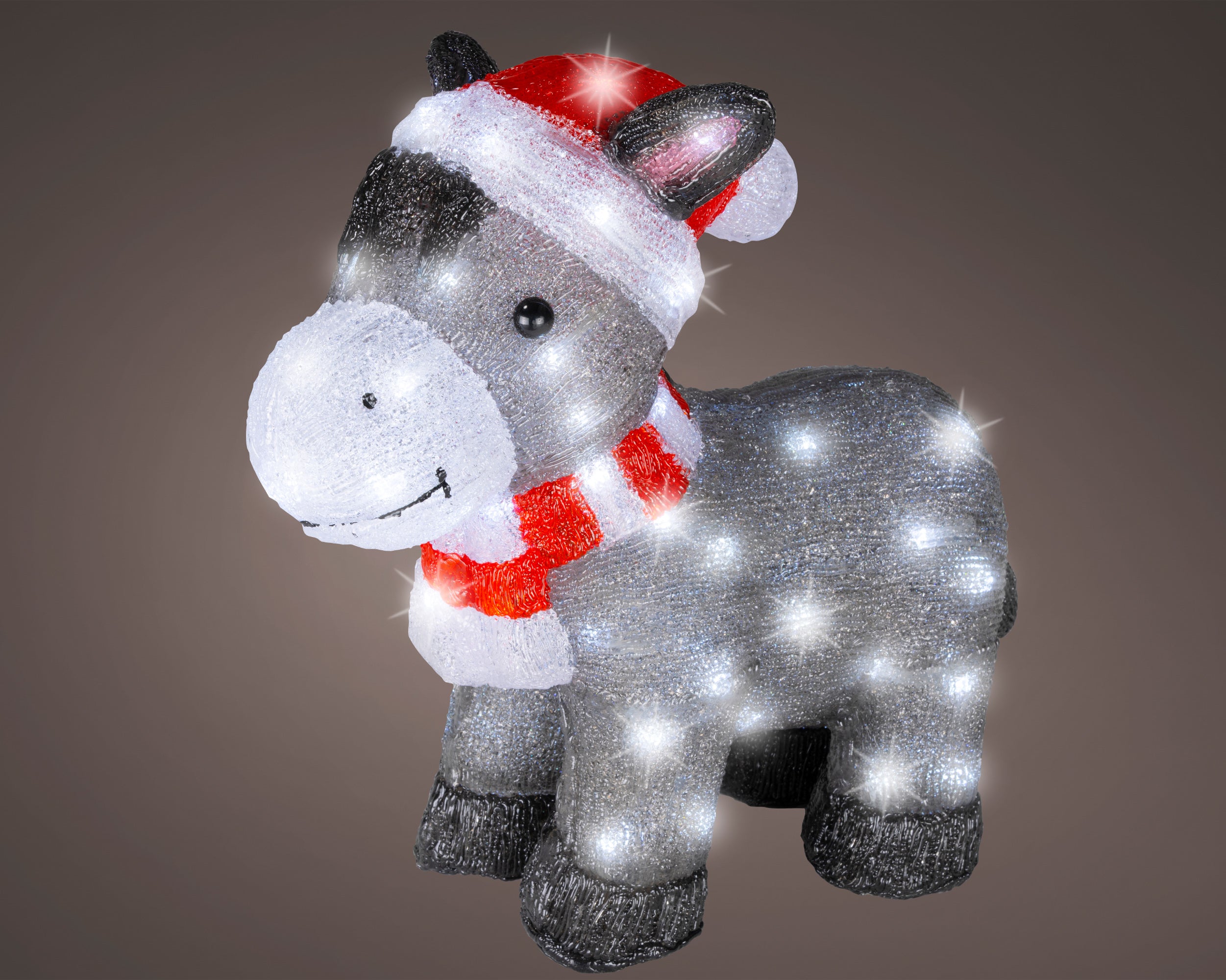 Asinello Luminoso 17x38x37 Cm Natalizio Led Cool White