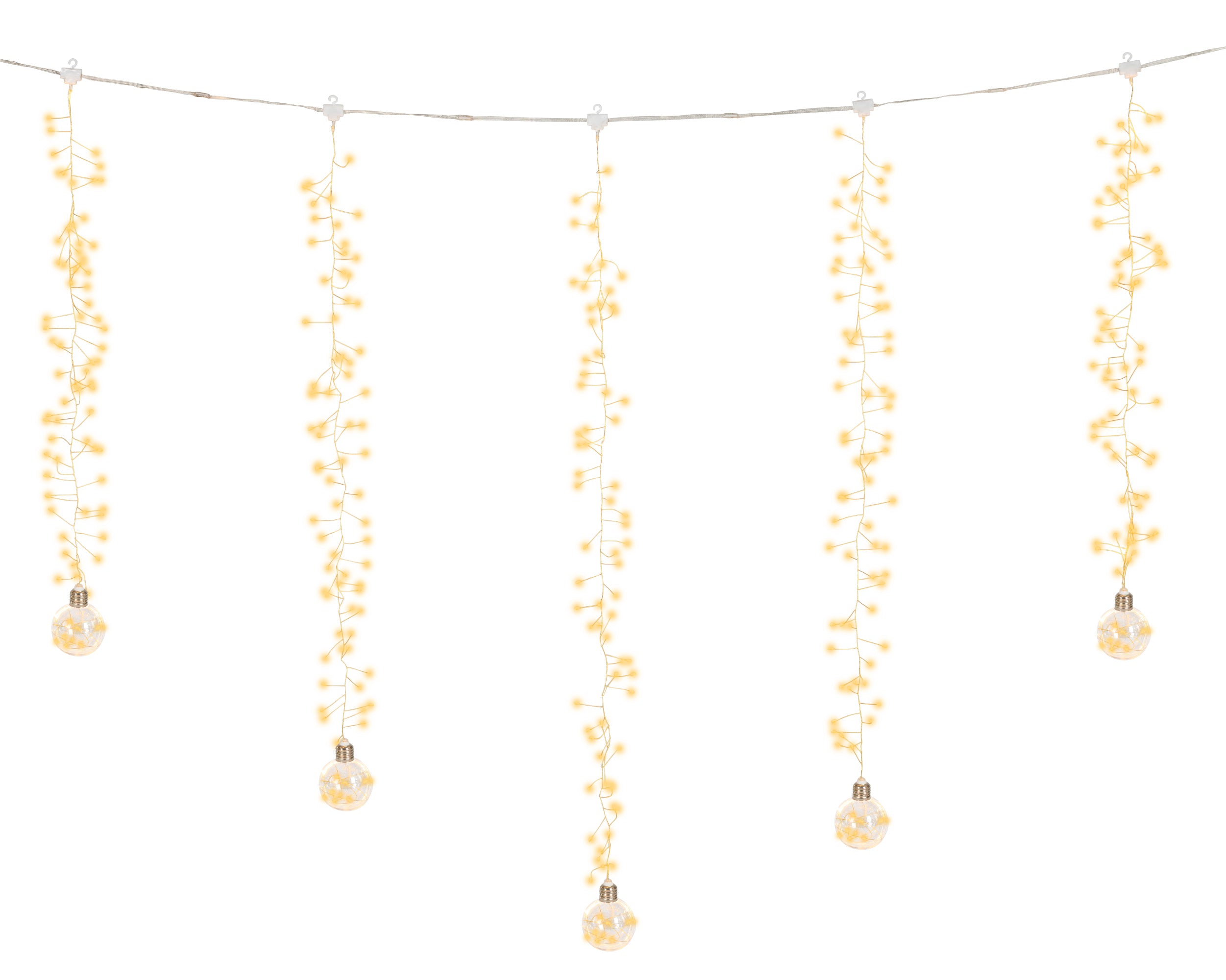 Tenda Luminosa Luci Oro Con Stelle
