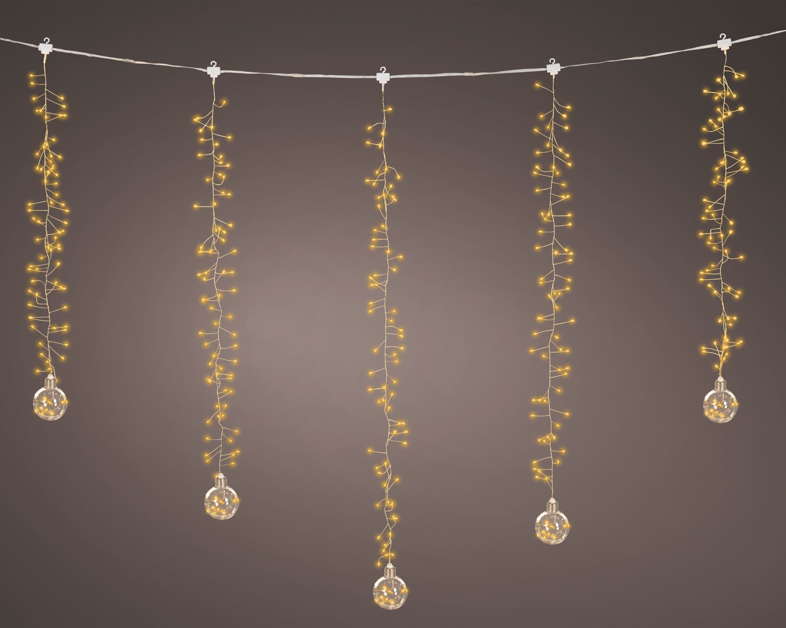 Tenda Luminosa Luci Oro Con Stelle