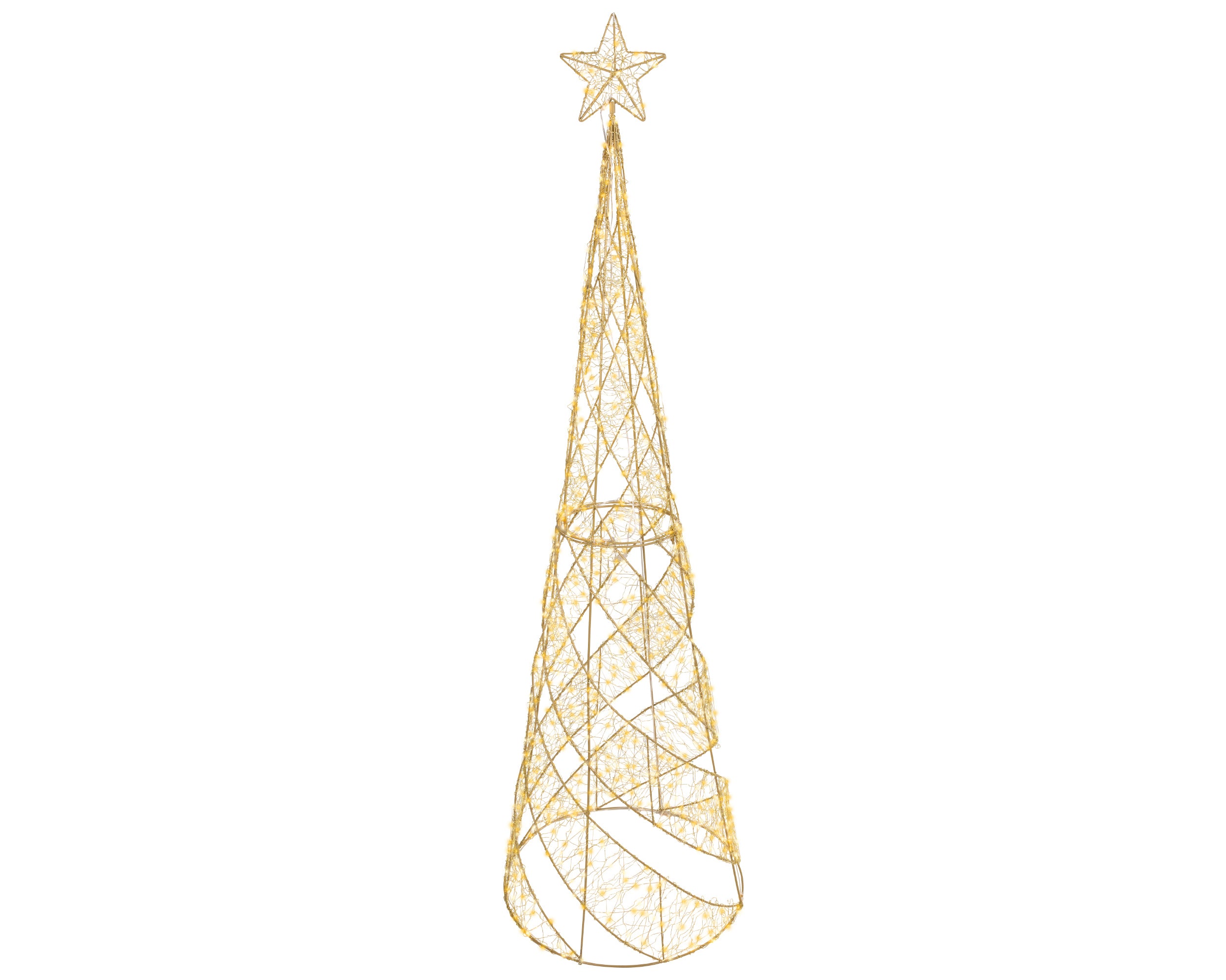 Albero Luminoso Oro Luci Classic Warm White D 50 X 168 Cm