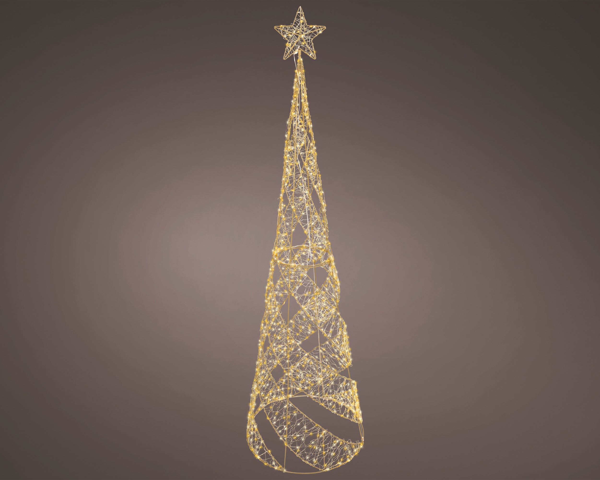 Albero Luminoso Oro Luci Classic Warm White D 50 X 168 Cm