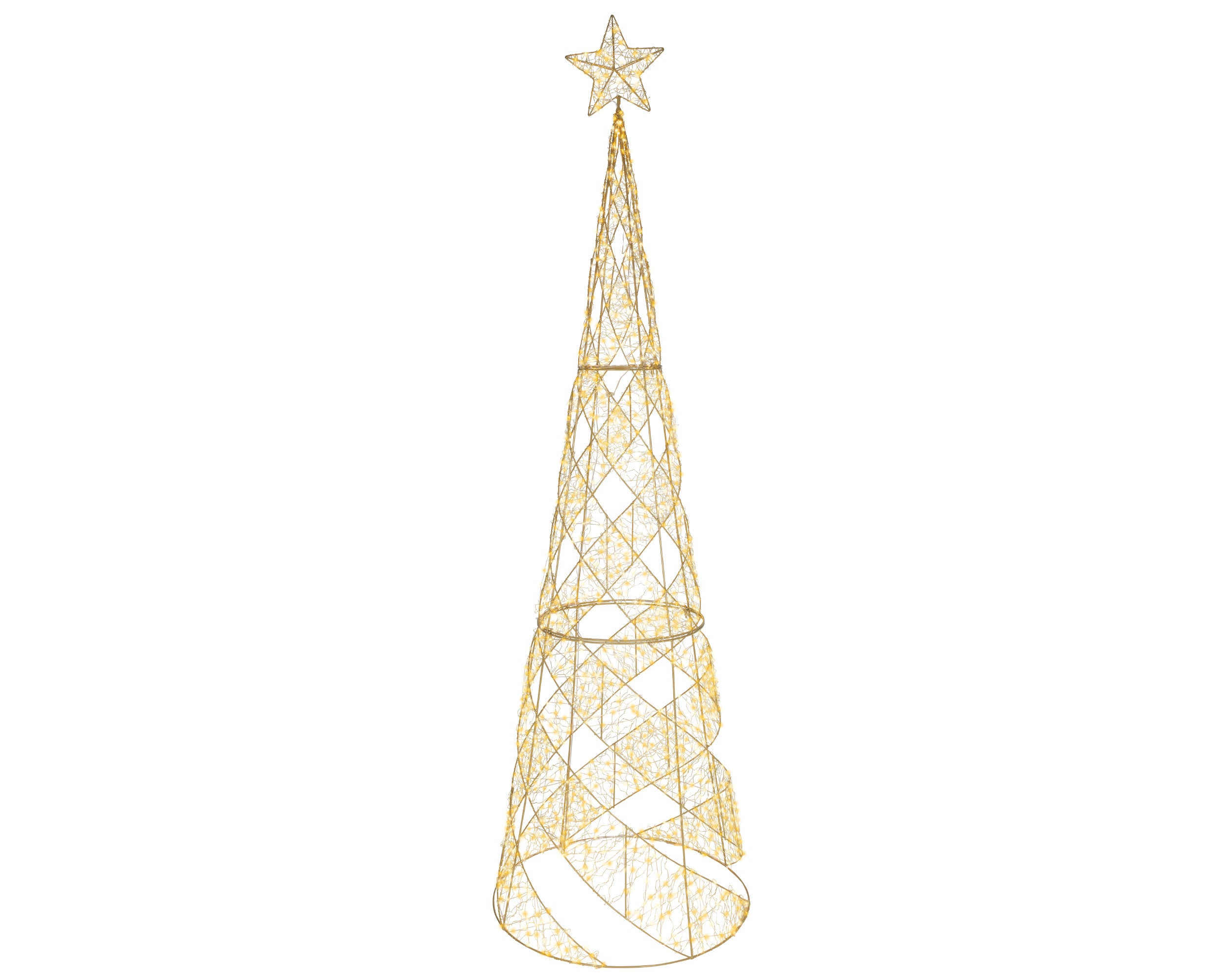Albero Luminoso Oro Luci Classic Warm White D 70 X 234 Cm