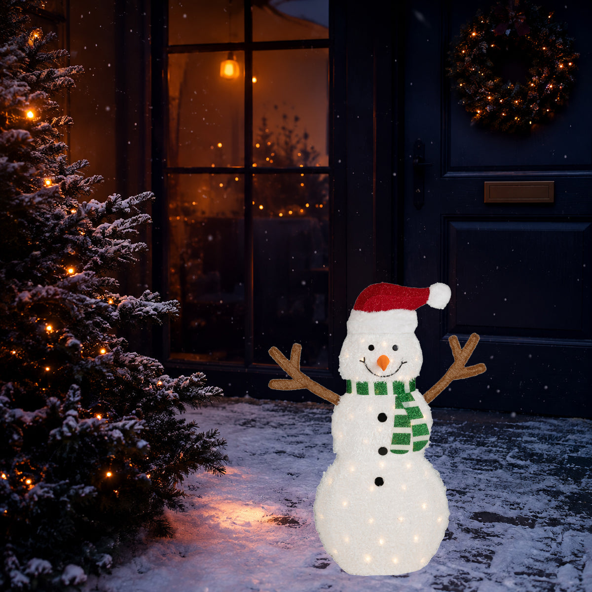 Pupazzo Di Neve Warm White 21x79x107 Cm Luce Calda