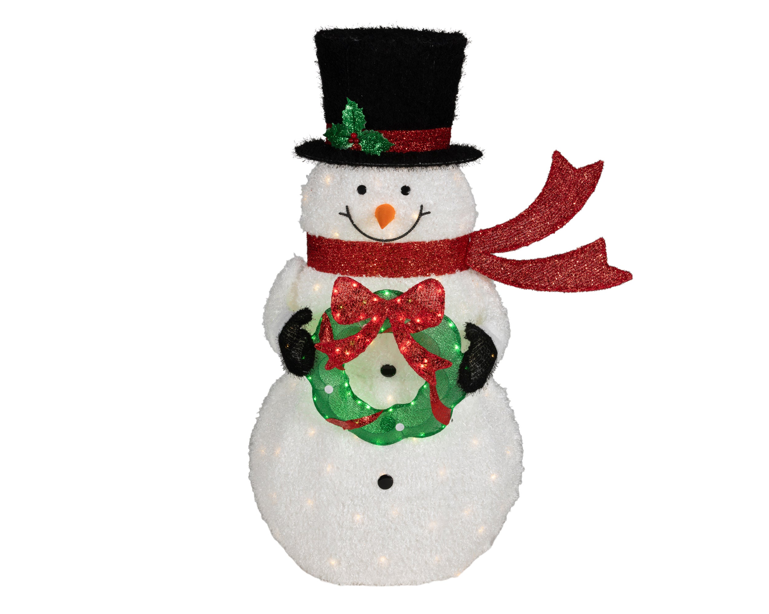 Pupazzo Di Neve Luce Calda 40x80x123 Cm