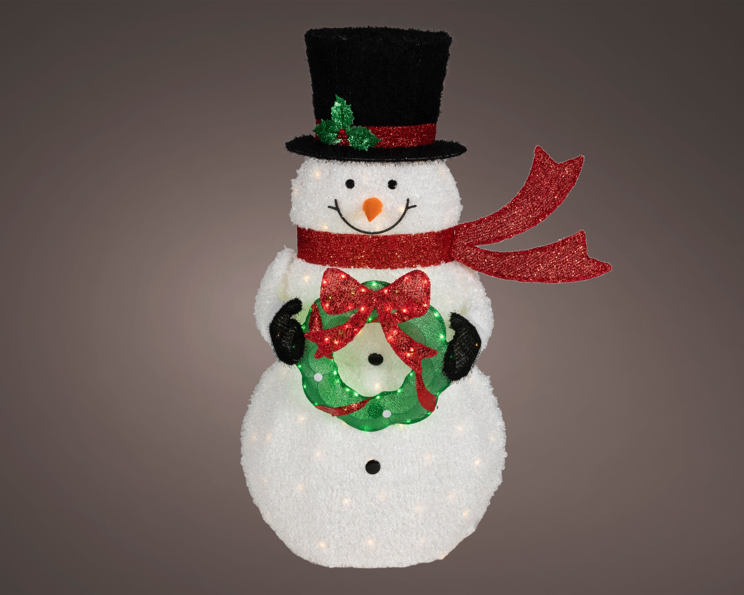 Pupazzo Di Neve Luce Calda 40x80x123 Cm
