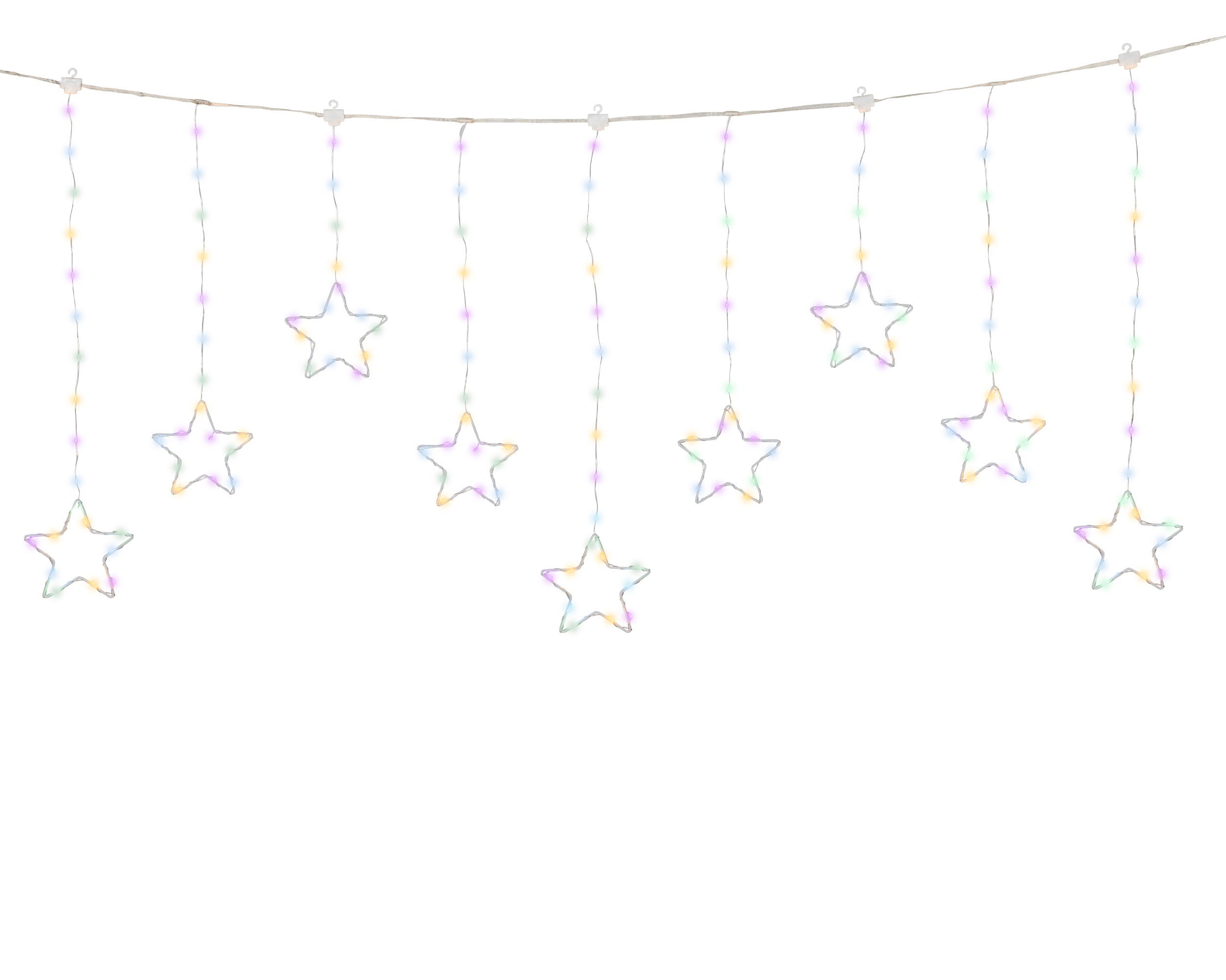 Tenda Silver 9 Discese Stelle Multicolor 60x120 Cm