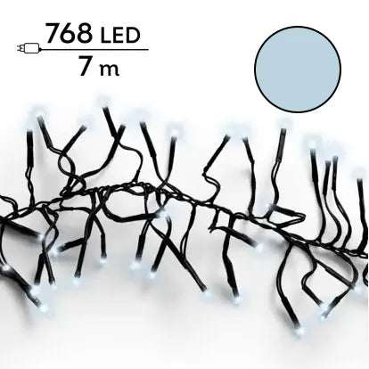 Luci Natale Cluster 768 Led Soft Multicolor
