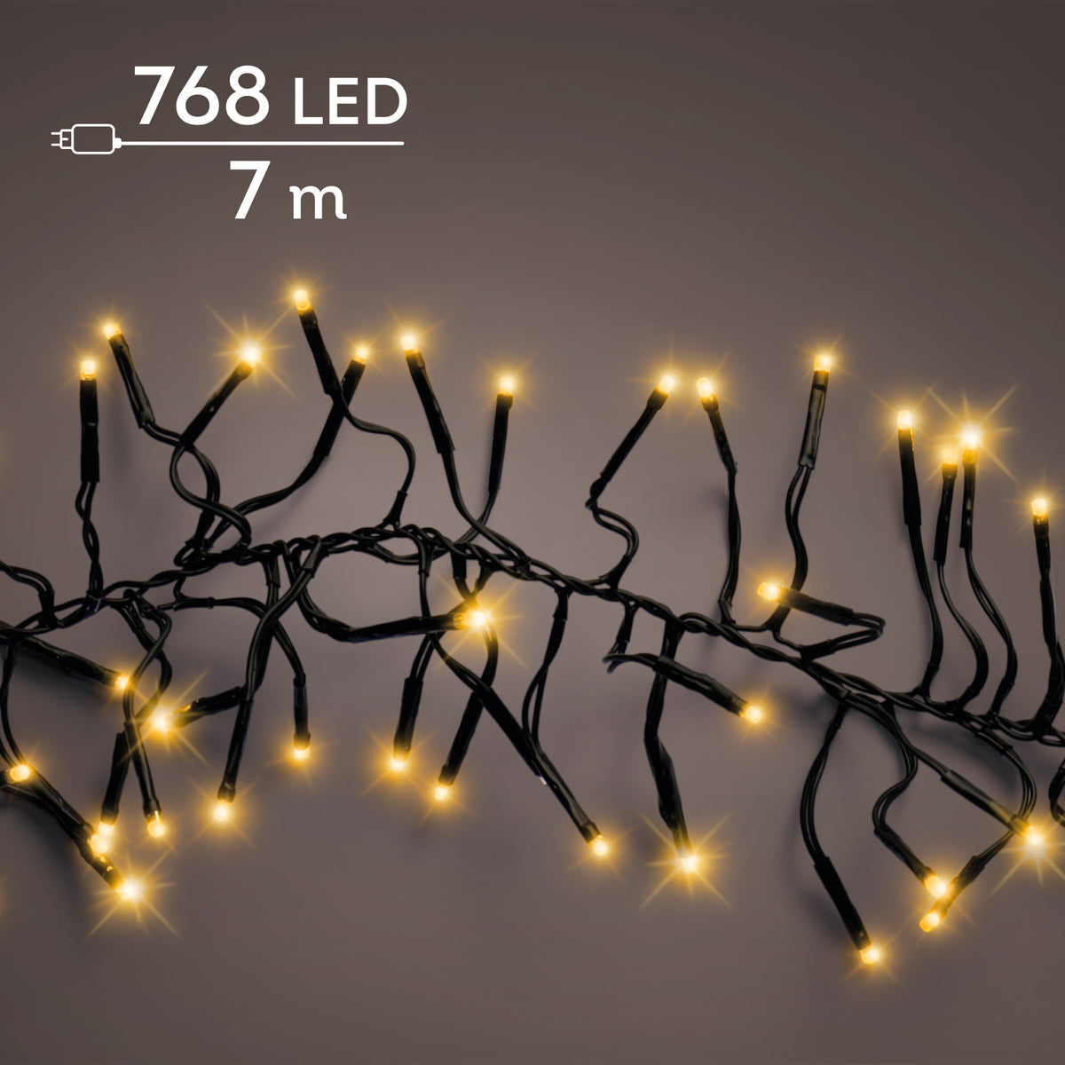 Luci Natale Cluster 768 Led Caldo Classico