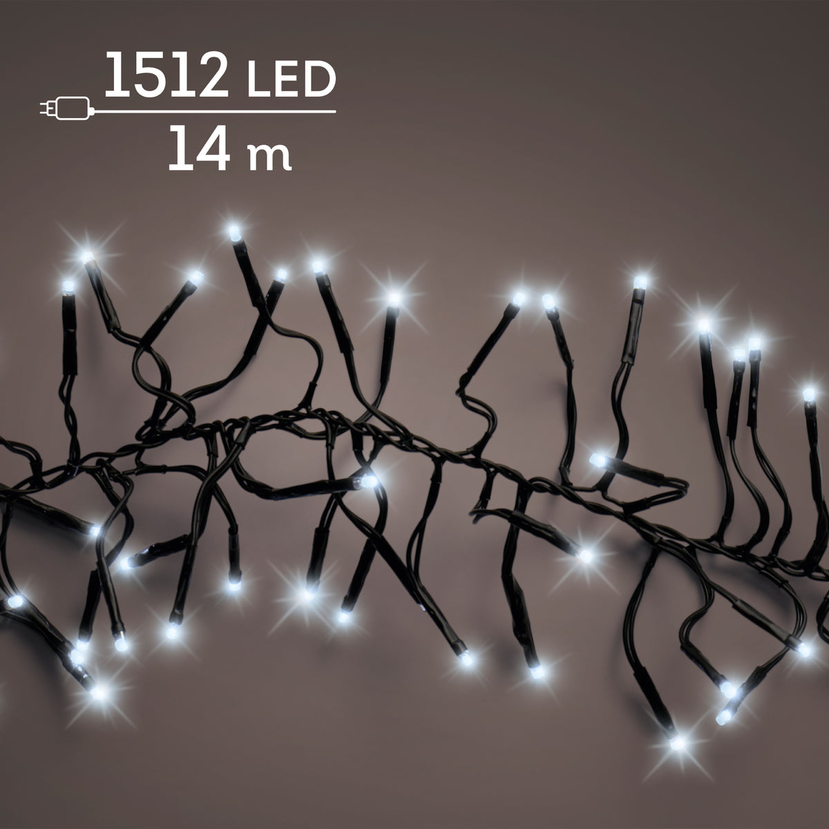 Luci Natale Cluster 1512 Led Freddo