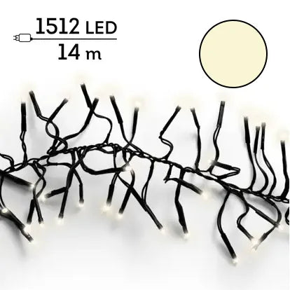 Luci Natale Cluster 1512 Led Caldo Naturale