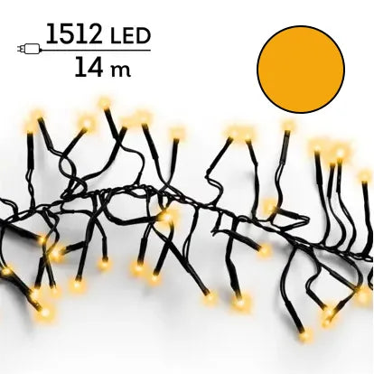 Luci Natale Cluster 1512 Led Caldo Classico
