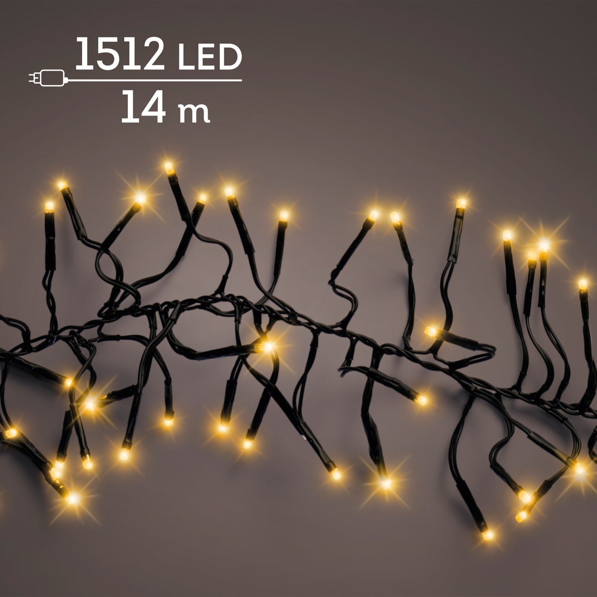 Luci Natale Cluster 1512 Led Caldo Classico
