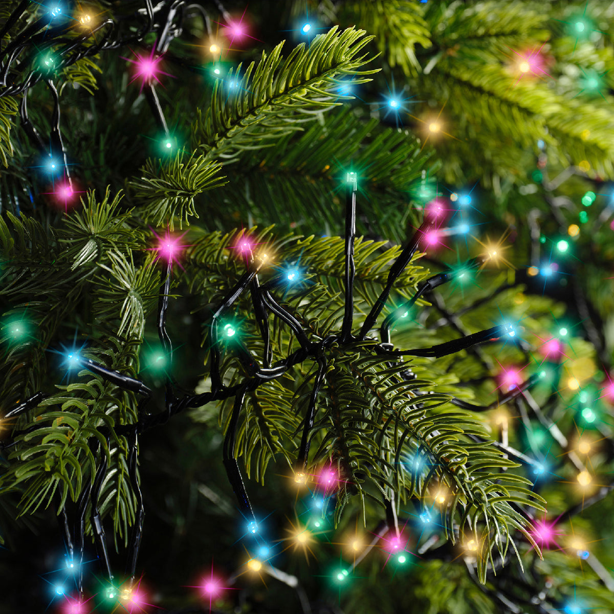 Luci Natale Cluster 768 Led Soft Multicolor