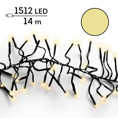 Luci Natale Cluster 1512 Led Oro Soft