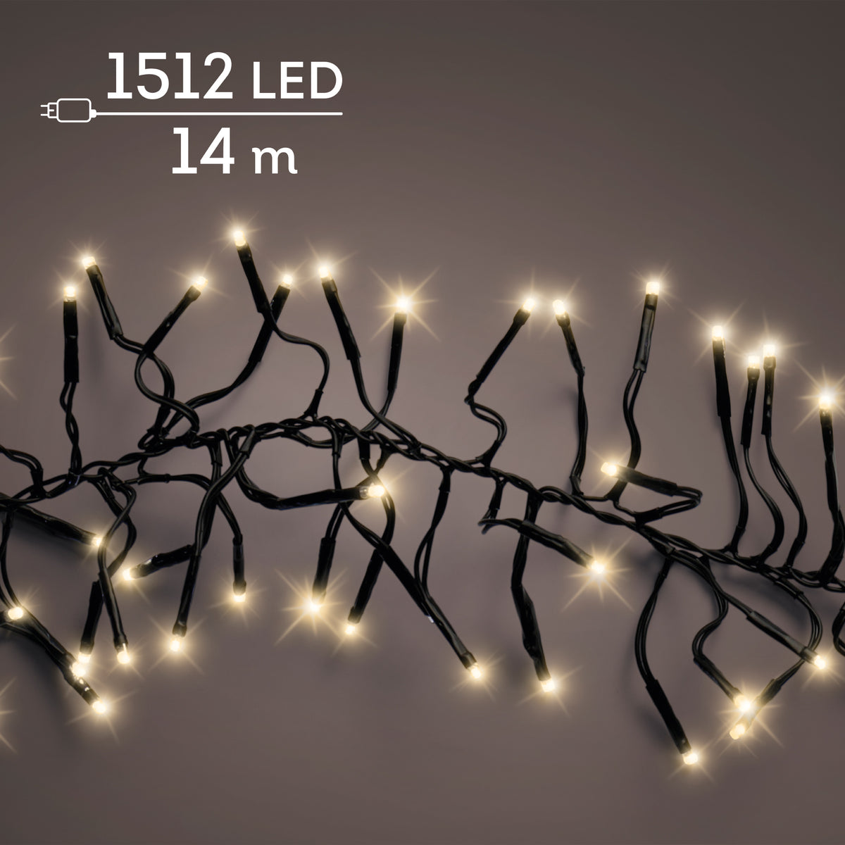 Luci Natale Cluster 1512 Led Oro Soft