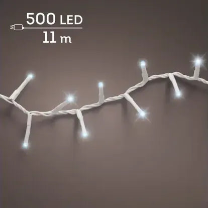 Luci Natale 500 Led Freddo Cavo Trasparente