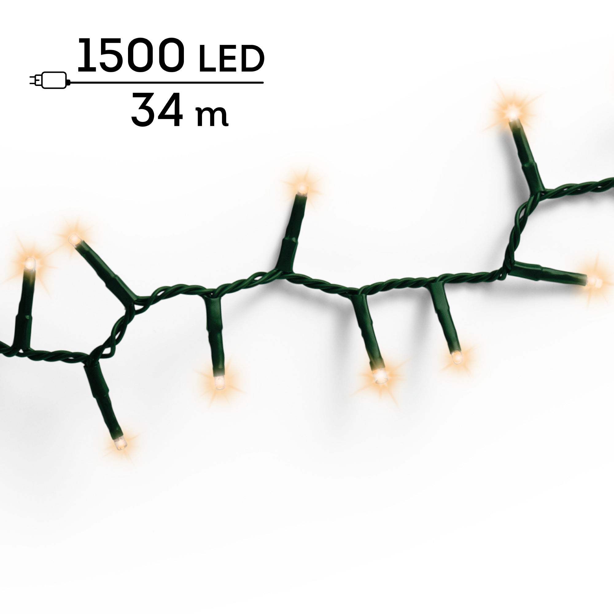 Luci Natale 1500 Led Classic Warm 34 M