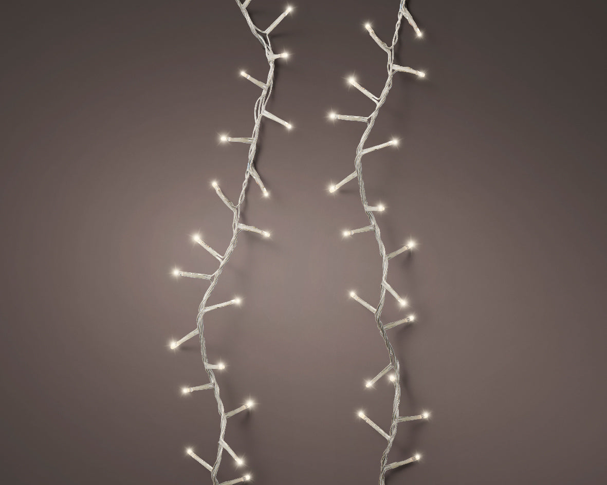 Luci Natale 1500 Led Warm White 34 M Cavo Trasparente