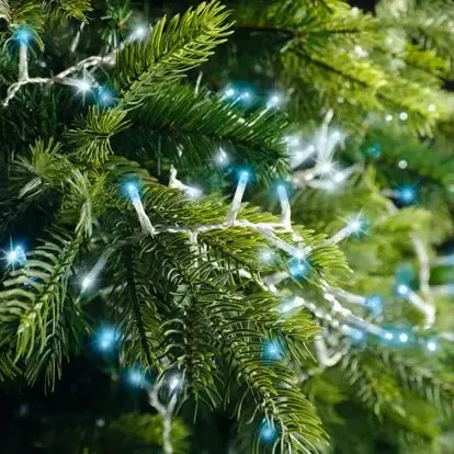 Luci Natale 1000 Led Freddo Blu Cavo Trasparente