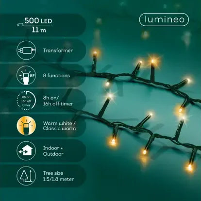 Luci Natale 500 Led Caldo Naturale Caldo Classico