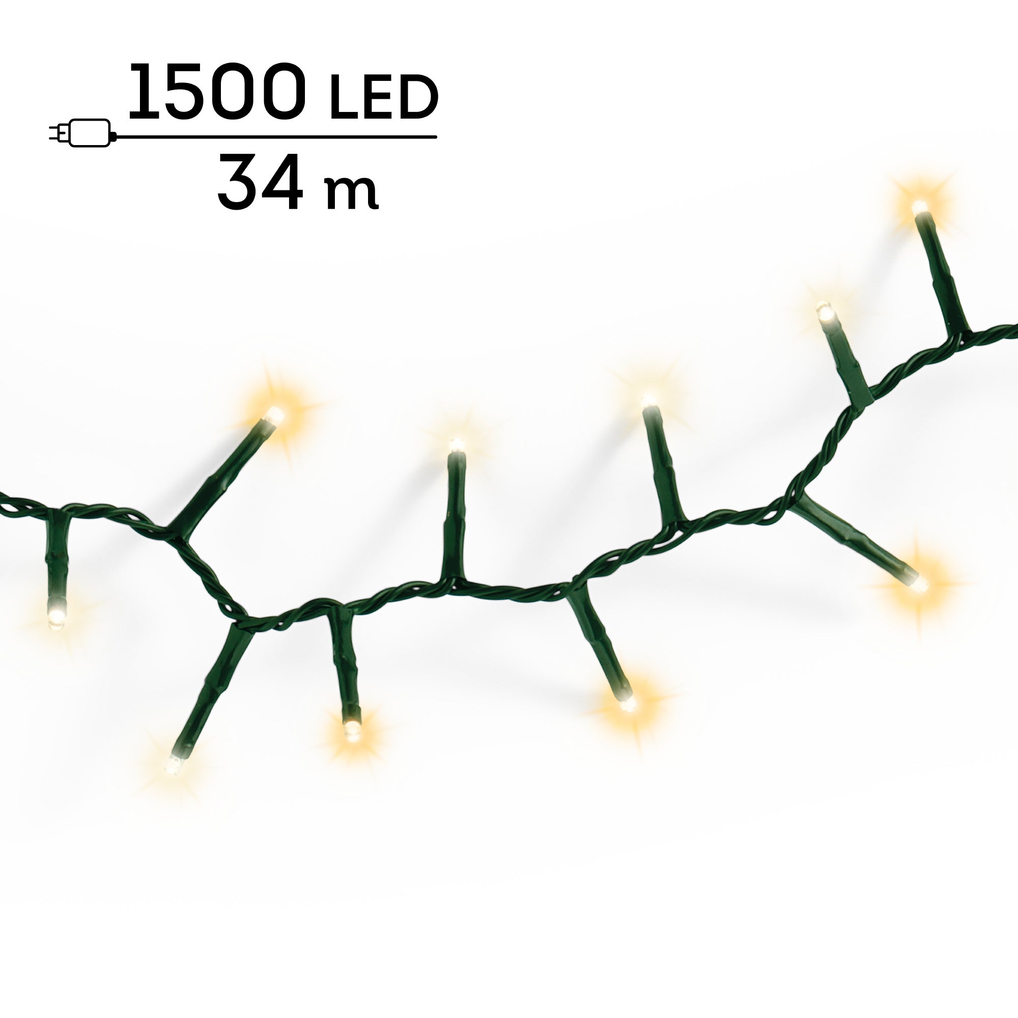 Luci Di Natale 1500 Led Warm Classic White 34 Ml