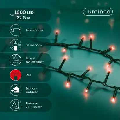 Luci Natale 1000 Led Rosso