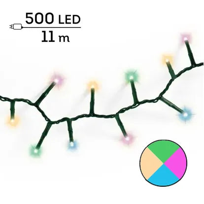 Luci Natale 500 Led Soft Multicolor