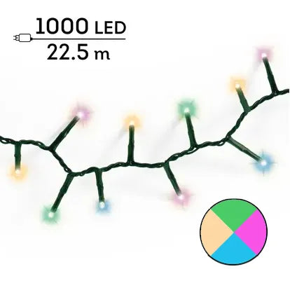 Luci Natale 1000 Led Soft Multicolor